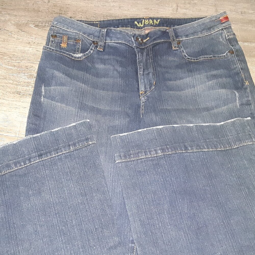 "Worn" Jeans * NWOT? * Blue Denim * Size 10? * 32x31 * Boot Flare Bell Bottoms *